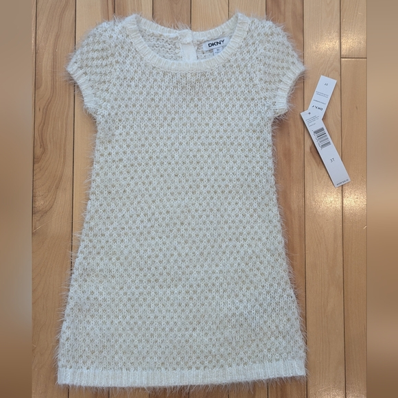 DKNY Cream Kids Dress - Picture 1 of 5
